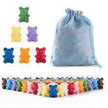 10/60 Peças Conjunto de Ursos de Contagem do Arco-Íris, Ursos de Plástico de Classificação e Contagem, Manipulativos de Matemática, Ursos de Contagem Coloridos, Adequados para Acessórios de Casa de Bonecas, Acessórios DIY
