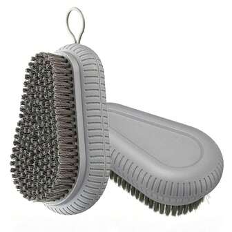 1pc Laundry Brush For Stains On Clothes,Cleaning Scrub Brush For Laundry Carpet - Carpet Cleaning Brush, Scrub Brushes For Cleaning, Laundry Scrub Brushes For Clean Carpet,Clothes,Shoes,Tile Etc. Grey And Blue