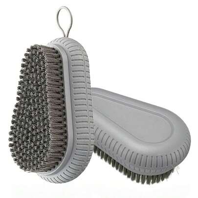 1pc Laundry Brush For Stains On Clothes,Cleaning Scrub Brush For Laundry Carpet - Carpet Cleaning Brush, Scrub Brushes For Cleaning, Laundry Scrub Brushes For Clean Carpet,Clothes,Shoes,Tile Etc. Grey And Blue