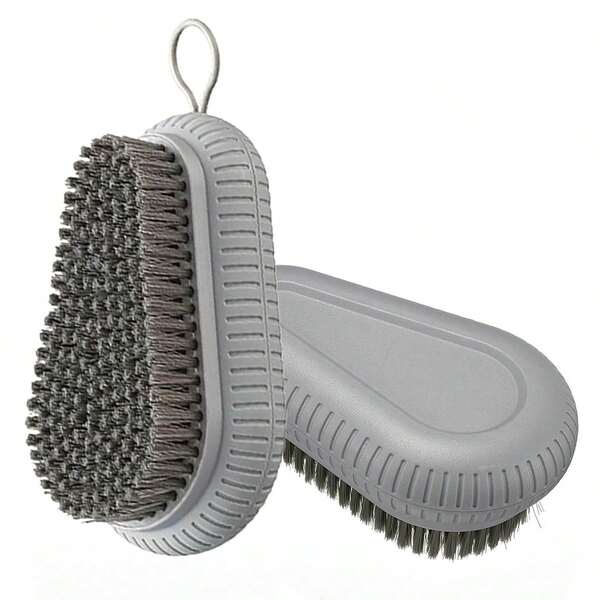 1pc Laundry Brush For Stains On Clothes,Cleaning Scrub Brush For Laundry Carpet - Carpet Cleaning Brush, Scrub Brushes For Cleaning, Laundry Scrub Brushes For Clean Carpet,Clothes,Shoes,Tile Etc. Grey And Blue
