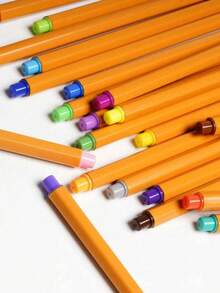6/12/18/24 支纤维笔、细线笔、马克笔，适用于绘画、涂色书、日记本、书写、素描，适合学校、办公室、成人 - 返校用品 - 彩色 - 查看 6