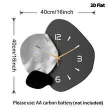1pc Modern Minimalist Luxury 2D Flat Wall Clock, Super Silent Quartz Movement, No Ticking Sound, Decorative Silent Wall Clock Suitable For Living Room, Bedroom And Office, Fashionable Bedroom Wall Clock Decor, Unique Personalized, Ultra-Clear Time Reading, Ideal For Living Room, Bedroom, Office, Studio, Home, Study, Kitchen And Cafe Clock Decoration, Perfect Decorative Gift For Friends And Family.