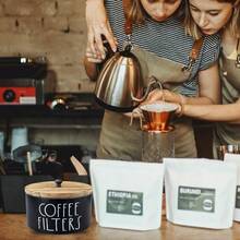 Coffee Filter Holder Wood Coffee Filter Storage Container Coffee Filter Dispenser With Lid Rustic Farmhouse Coffee Filter Organizer Basket Accessories For Coffee Bar Counter Decor Gift Back To School - 彩色 - 查看 6