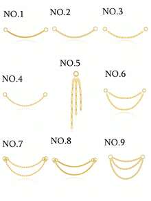 1Pc Chain Tassel Accessories 925 Sterling Silver Earring For Women Classic Minimalist Jewelry Gift For Her Christmas Gift Fine Jewelry - Multicolor - View 12