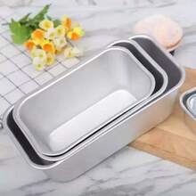 1 cái/2 cái/3 cái, Khuôn bánh mì và bánh ngọt hình chữ nhật bằng nhôm chống dính, Khay nướng bánh mì, Chịu nhiệt và có thể tái sử dụng, Thích hợp cho dụng cụ làm bánh mì nướng kiểu Pháp, Khay có thể xếp chồng lên nhau, Dụng cụ làm bánh - Nhiều màu - Xem 3