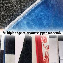 1pc Gray Tone Print Carpet, Retro , Nordic Geometric Pattern, Luxurious Velvet Material, Wear-Resistant Fabric, Rectangular Area Rug, Traditional Pattern Details, Anti-Slip And Easy To Clean, Soft And Skin-Friendly, Suitable For Living Room, Bedroom, Art Space, Home Decor, Doormat, Large Area Carpet, All-Season, Indoor And Outdoor Use - Grey - View 10