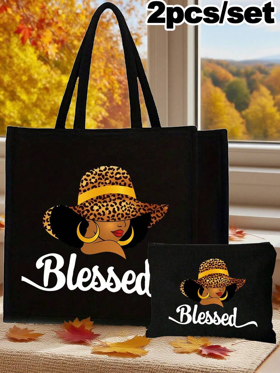 Einfache bedruckte Leinen-Tragetaschen - wasserdichter und leicht zu reinigender Stoff, Leopard Muster Mädchen, mit mehreren Taschen, Damen Leinen Handtasche mit großer Kapazität, Einkaufstasche, Reisetasche, geeignet für Einkaufen, Reisen, Pendeln, Strand, Geschenk für Lehrer, dies ist eine tragbare, lässige Aufbewahrungstasche, innovatives Design, große Kapazität, ist eine ideale Einkaufstasche, tägliche Notwendigkeiten, perfektes Urlaubsgeschenk, Geburtstagsgeschenk