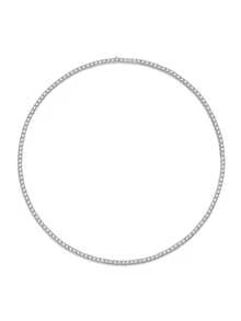 1pc 925 Sterling Silver Moissanite Tennis Necklace, Women's Clavicle Chain, Mother's Day, Valentine's Day, Engagement, Wedding, Anniversary, Birthday Gift, Daily Wear