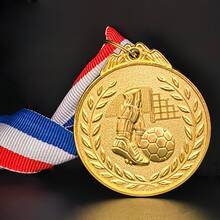 10pcs/1set Sports Soccer Medals Gold Soccer Medals With Ribbons Suitable For Sports Meetings Soccer Competitions Participation And Party Favors Hanging Commemorative Medals Soccer Style Medals Silver Copper Hanging Tags Universal Competition Event Medals - 6.5cm - View 3
