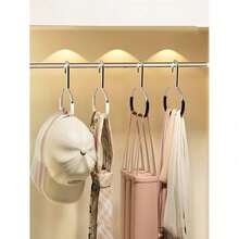 4 cabideiros de plástico que economizam espaço - organizador portátil para pendurar com 4 ganchos para bonés de beisebol, leve e durável, adequado para dormitórios, armários e organização doméstica, organizador minimalista com estrutura de liga de aço, organizador de armazenamento pendurado