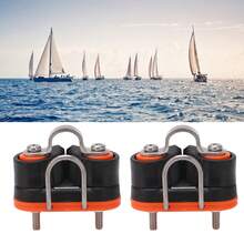 Cabrestante para kayak velero con guía de cable de entrada rápida para embarcaciones marinas, apto para cuerdas de 3 a 12 mm - Negro - Ver 3