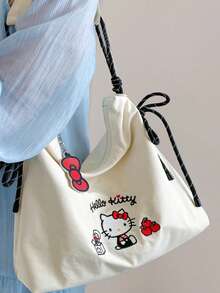 Sanrio 2025新款 大容量手提包女可爱卡通刺绣单肩包通勤上班钱包