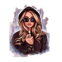 1pc/2pcs/3pcs Fashion Girl Heat Transfer Stickers, Suitable For DIY Hoodies, T-Shirts, Sweatshirts, Jeans, Backpacks, Handbags, Pillowcases And Retro Baseball Caps. Washable Plastic Stickers For Crafting And Decorating - Easy To Iron, Perfect Gift For Crafters And DIY Enthusiasts