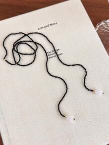 1pc Versatile Lily Of The Valley, Olive Green Crystal Wrap Around Double Layer Necklace - Necklace - View 9