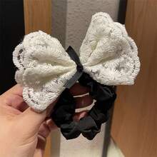 Pinzas para el cabello con lazo de encaje, estilo coreano, pinzas de tiburón princesa para recogido medio