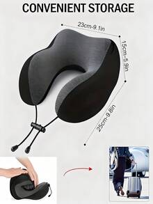 可调节颈枕 - 聚酯纤维材质，可水洗，多种颜色可选，适合汽车旅行和户外使用，舒适支撑颈部