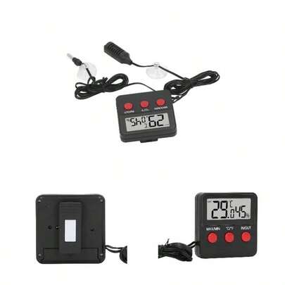Medidor de temperatura y humedad con 2 sondas higr metro digital para incubadora acuario reptil tanque agua