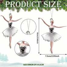 Set Of 9 Valentine's Day Wedding Party Ballet Ornaments(Random Rope Color) - Wooden Nutcracker Ballet Inspired Hanging Decorations With String For Valentine's Day, No Feathers - Versatile Manufactured Wood Decor Without Electricity - Multicolor - View 3