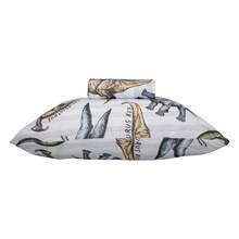 2-Piece Children's Sheet Set With Elastic And Pillowcases With Fun Prints - 霸王龍 - 查看 4