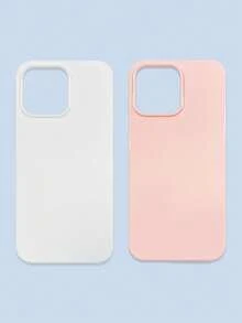 Bộ 2 ốp lưng điện thoại tối giản màu trơn, hồng và trắng, tương thích với iPhone 16, 16 Pro Max, 16 Pro, 16 Plus và các dòng điện thoại Galaxy. - Nhiều màu - Xem 31