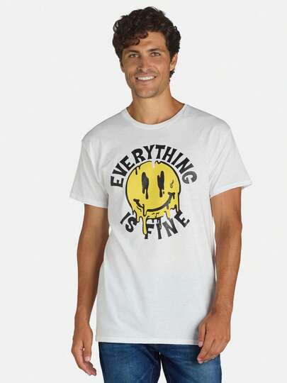 Todo está bien, camiseta gráfica para hombres y hombres grandes con mangas cortas, tallas S-3XL