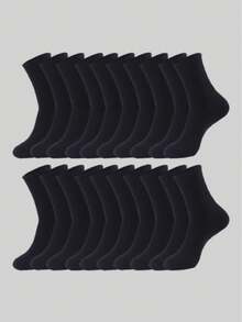 5pcs/10pcs/20pcs Couple Sports & Casual Crew Socks, Suitable For Daily Wear, Indoor & Outdoor, Fall