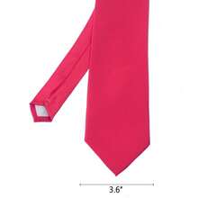 New Hot ! Solid Color Plain Classic Necktie Men's Tie,ZXCFTE - 02-màu hồng cánh sen - Xem 3
