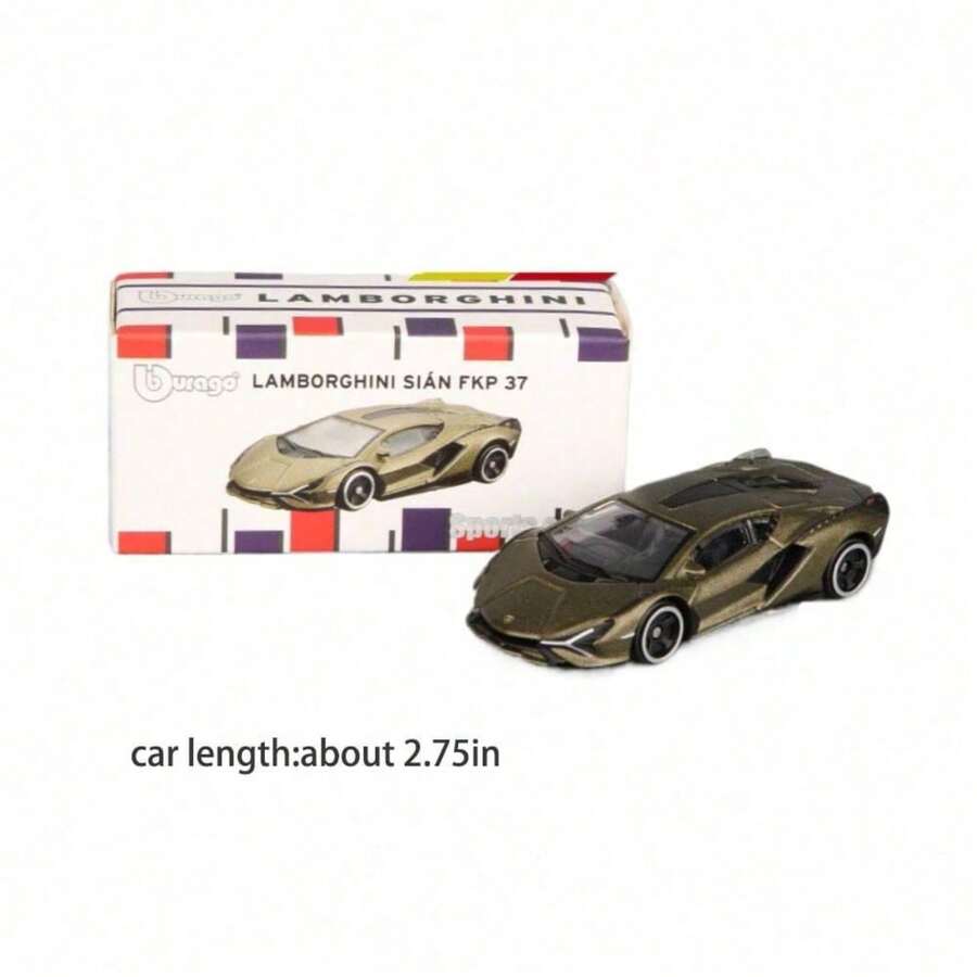 Burago 官方授權正版 1/64 比例合金車模 Mercedes-Benz Ford Cadillac Chevrolet 逼真壓鑄金屬小車模型 裝飾迷你收藏車模 - 蘭博基尼 Sián FKP 37 - 查看 1