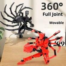 13关节可动木制拼图人偶 3D打印多关节蜘蛛减压玩具，生日/圣诞节/复活节//完美礼物 - 彩色 - 查看 9