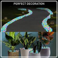 500 PCS Multi-Color Glow Pebbles,Glow Stones,Glowing Rocks Colorful Decor For Fish Tank Pathway Garden Aquarium Walkway Driveway,Shining Pebbles Driven By Light Or Sunlight - 500 PCS - View 5