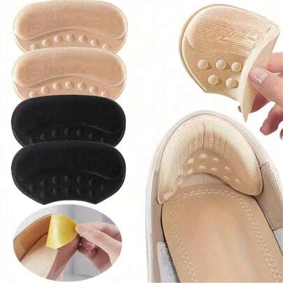 4 almofadas autoadesivas para calcanhar - antiderrapantes, confortáveis para saltos altos, calçados esportivos e sapatos extragrandes, acessórios antiderrapantes para calçados | Almofada elástica para calcanhar | Palmilha, almofadas para calcanhar