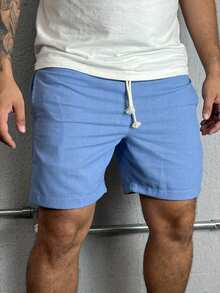 Kit 4 Bermuda Shorts In Premium Linen Shorts Mauricinho Shorts - Màu xanh nhạt - Xem 3