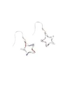 Luxurious Sparkling Pentagram Earrings Personalized Fashion New Creativity Minimalist Party Commemorative Jewelry Exquisite Christmas And Birthday Gifts