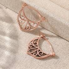 Pendientes tallados elegantes, pendientes simétricos, regalo de cumpleaños y aniversario