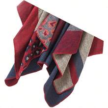 Women's Warm Shawl Wrap Cape Winter Cardigan Sweaters Open Front Poncho - A3-紅色 - 查看 3