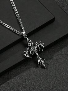 Fashion European American Vintage Style Cross Necklace Pendant For Men Street Style Unique Personalized Fathers Day Gift School Jewelry Men Y2k Accessories Goth Men's Chains Jeans Gothic Jewellery Back To School Halloween Punk Accessories 6LF4 - 彩色 - 查看 6