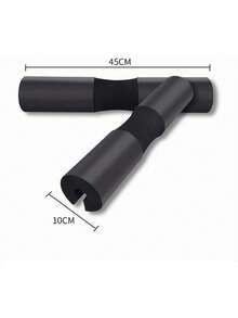 Almohadilla para sentadillas con barra para entrenamiento de fuerza, almohadilla para sentadillas antideslizante con hebilla de nailon incorporada - Negro - Ver 10