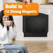 Couverture magnétique de cheminée pour la perte de chaleur, couvre-cheminée d'intérieur pour empêcher les courants d'air et la perte de chaleur, pare-brise de cheminée