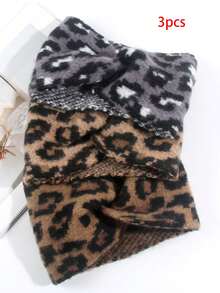 Bandany damskie 6 szt./2 szt. proste, jednokolorowe, skręcone opaski na głowę, dzianinowe, modne akcesoria do włosów, uniwersalne na wyjścia, odpowiednie na Dzień Matki, powrót do szkoły, Święto Dziękczynienia, Boże Narodzenie, Nowy Rok, Walentynki, karnawał, prezenty świąteczne, opaski do włosów, opaska do włosów na jesień i zimę, elegancki szalik damski