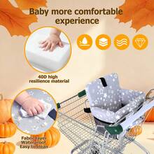 وسادة كرسي عربة التسوق/الكرسي العالي/كرسي الطعام للأطفال، ناعمة ومريحة، وسادة مقعد متعددة الوظائف للأطفال قابلة للحمل