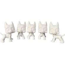 5pcs/Pack Bobble Head White Base For Painting Animal Toy Pet Shop Custom Blank Model DIY OOAK Paint Design,Best Christmas And Birthday Gifts For LPS Fans - Nhiều màu - Xem 4