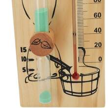 Termmetro de Sauna 2 en 1, Reloj de, Temporizador de de 15 Minutos, Dorada, Medidor de Temperatura de 0 a 140 Grados Celsius, Montaje en Pared, Accesorio - inicial - Ver 8