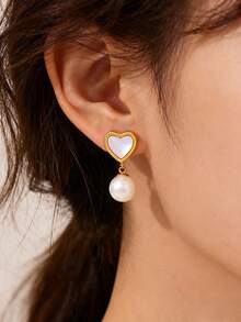 1Pair Minimalist Small Pearl Stud Earrings For Women Faux Pearl Earrings Classic White Round Pearl Stud Earrings Wedding Jewelry Bridesmaid Gift