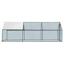 20 X 10 Ft Large Metal Chicken Cage, Walk-In Poultry Cage Chicken Hen Run House With Waterproof Cover, Rabbits Cats Dogs Farm Pen For Outdoor Backyard Farm Garden  6*3*2m - 黑色 - 查看 9