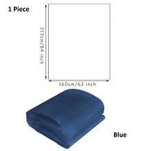 1 pieza/2 piezas Mosquitera de voile para exteriores, cortina de voile de poliéster para porche, pérgola, cabaña, decoración de boda, decoración de Halloween - Azul - Ver 11