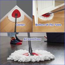 4PCS Spin Mop Replacement Head Mop Refill Compatible Suitable For  O-Cedar/ Spin Mop US - White - View 2