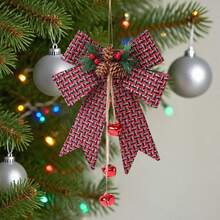 Christmas Bows, DIY Bell Hanging Tree Ornament Portable Home Decor Seasonal Party Favor