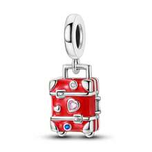 1 Pc Sliver Color Classic Red Collection Mushroom Pomegranate Cherry Strawberry Watermelon Chili Motorcycle Dress Luggage Temperature Gauge Charm Fit Original Bracelet Necklace Pendant Beads For Diy Jewelry Making Women Girl Birthday Jewelry Gift For Friends