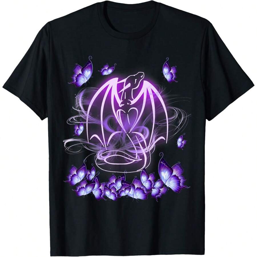 Dragon Magical Purple T-Shirt - 黑色 - 查看 1