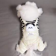 Jesienno-zimowe, ciepłe, pluszowe, dwuwarstwowe bawełniane ubranka dla psów z kreskówkową grafiką, odpowiednie dla pudli, bichonów frise i innych małych psów